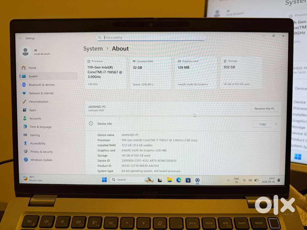 Dell Latitude 5420 Touch Screen i7-11Gen 32GbRam DDR4 1TbSSD