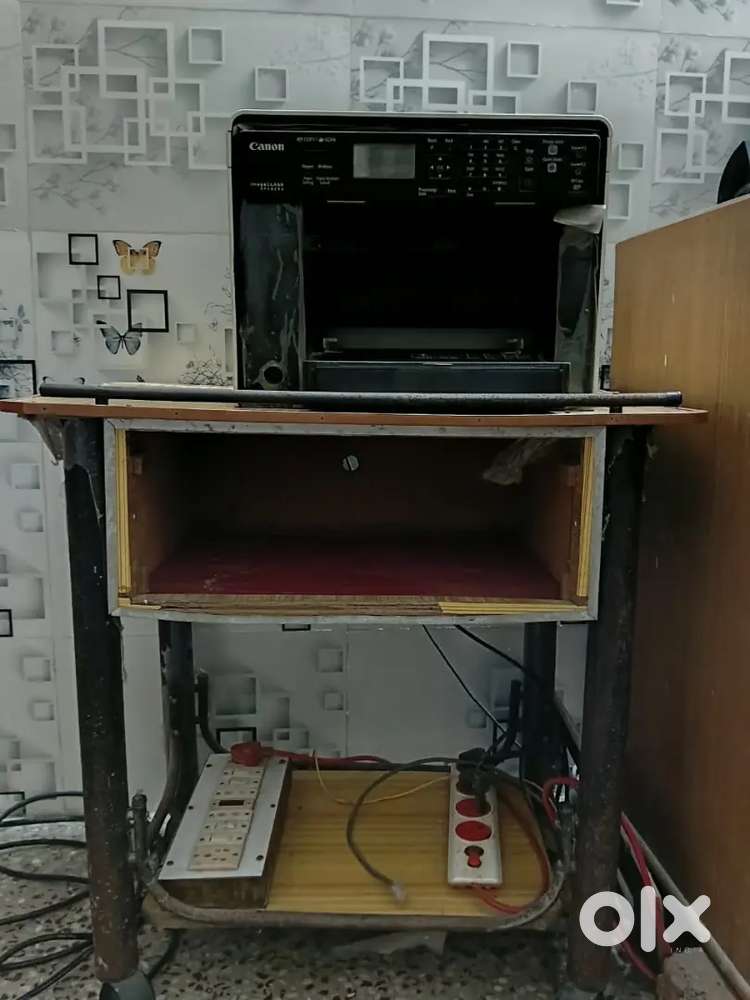 Side wooden printer table