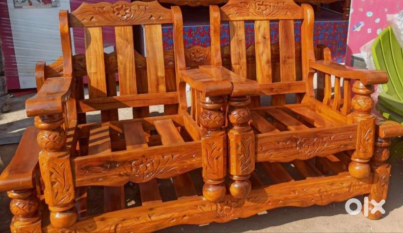 Sofa set 3+2 seater with cusion and cover