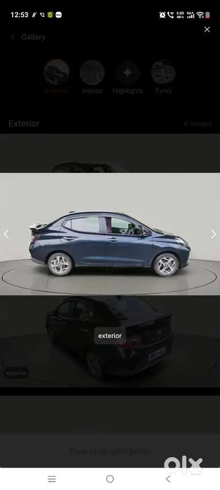 2023 Hyundai Aura Sx 1.2 Cng (manual)  First Owner  34,700 Km  Exce