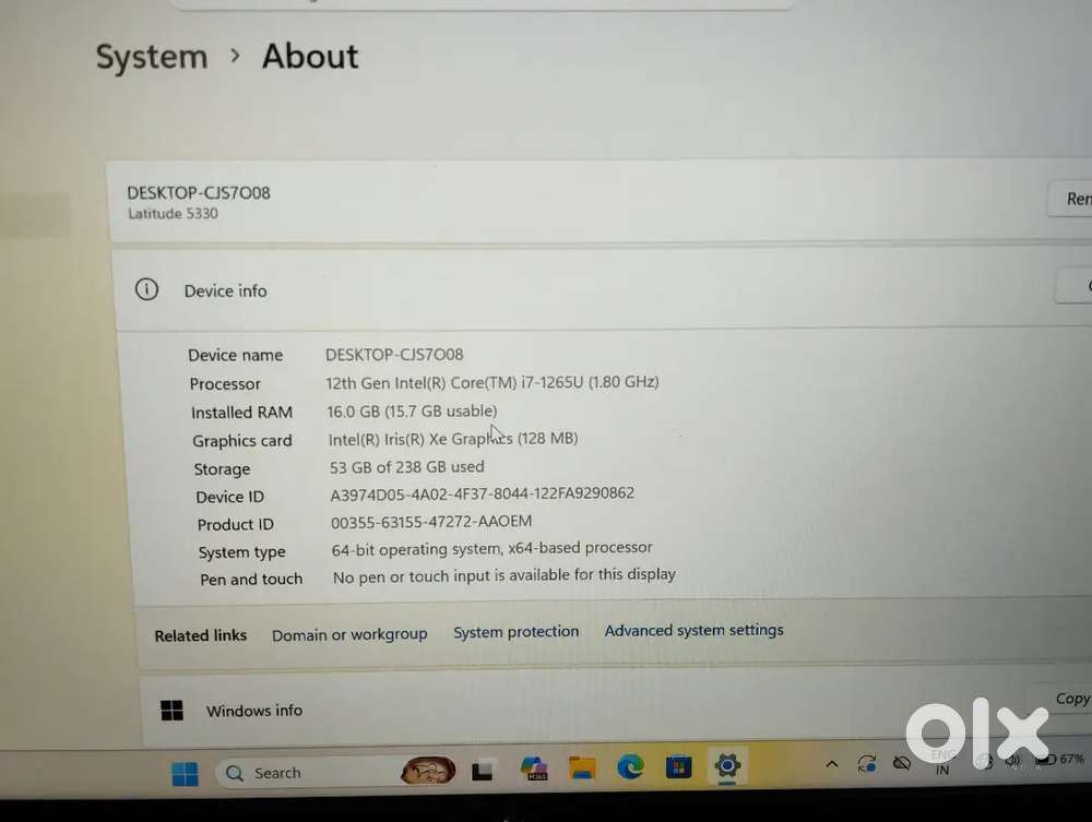Dell i7/12gen