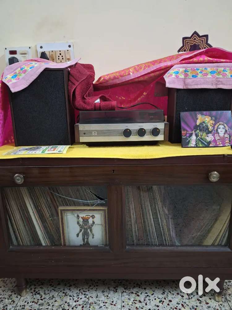 80 year old vintage HMV record player with recorder