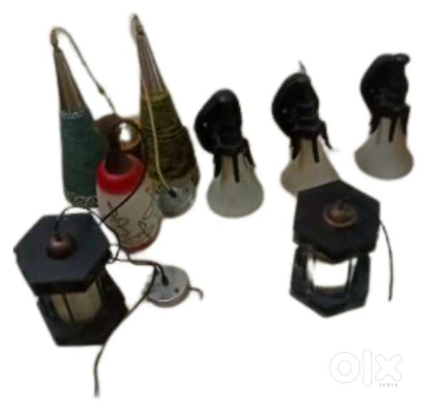 Fancy lights Total 8 numbers  heavy & solid glass excellent condition