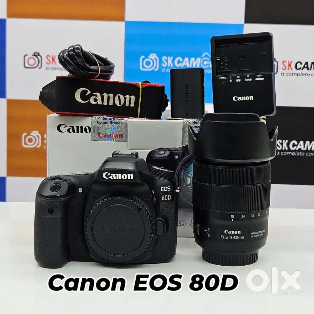 Canon EOS 80D with 18-135mm IS USM Lens – Versatile DSLR Kit SK03