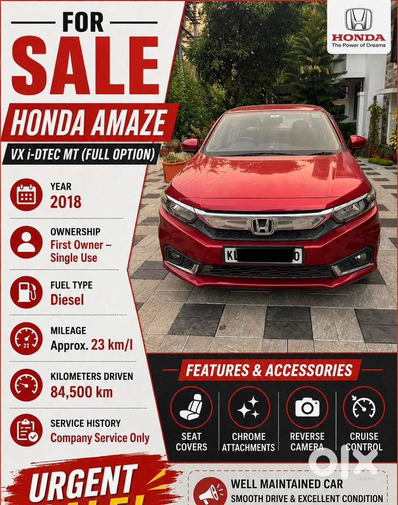 Honda Diesel Car 2018 Year