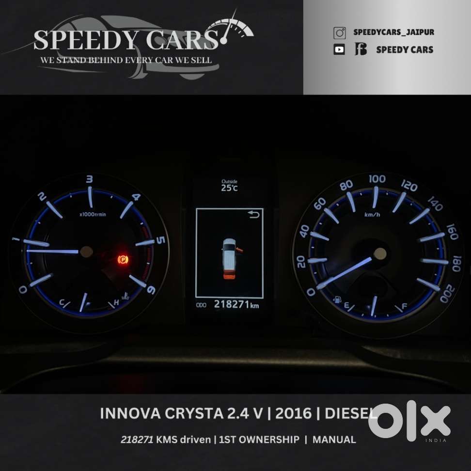 Toyota Innova Crysta 2.4 V 8 Str, 2016, Diesel