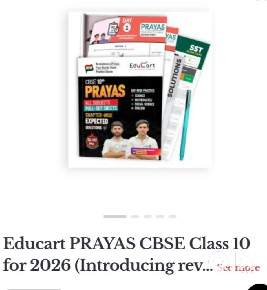 Class 10th educart prayas book