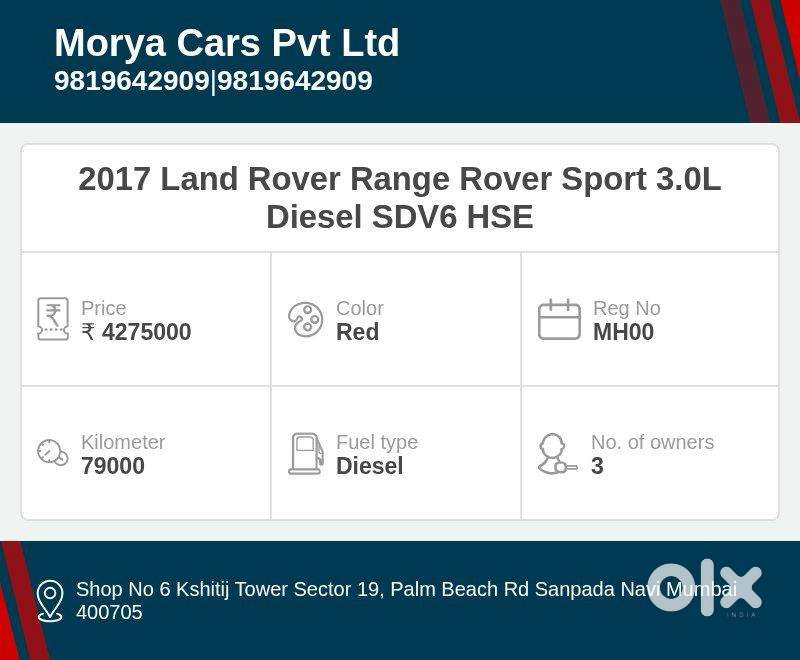 Land Rover Range Sport Sdv6 Hse, 2017, Diesel