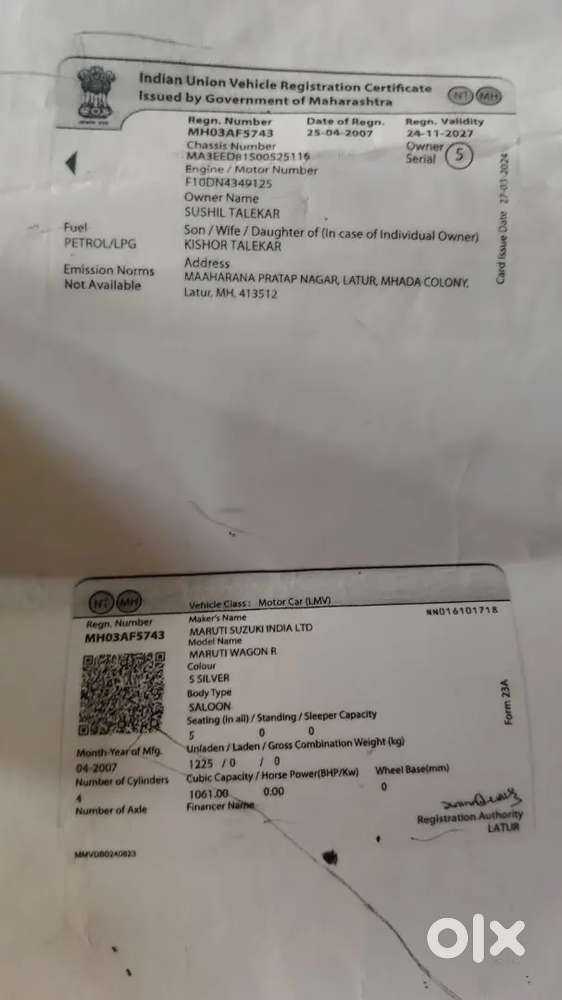 Wagonr 2007 Model 24 11 2027 Tak Validity
