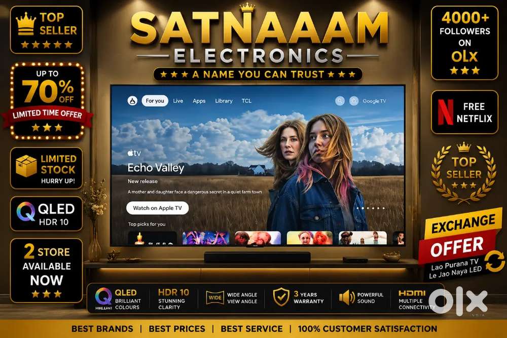 43 Q-LED TV 3 YEARS WARRANTY HDR 10 ZERO DOT TECNOLOGY WITH EXCHANGE