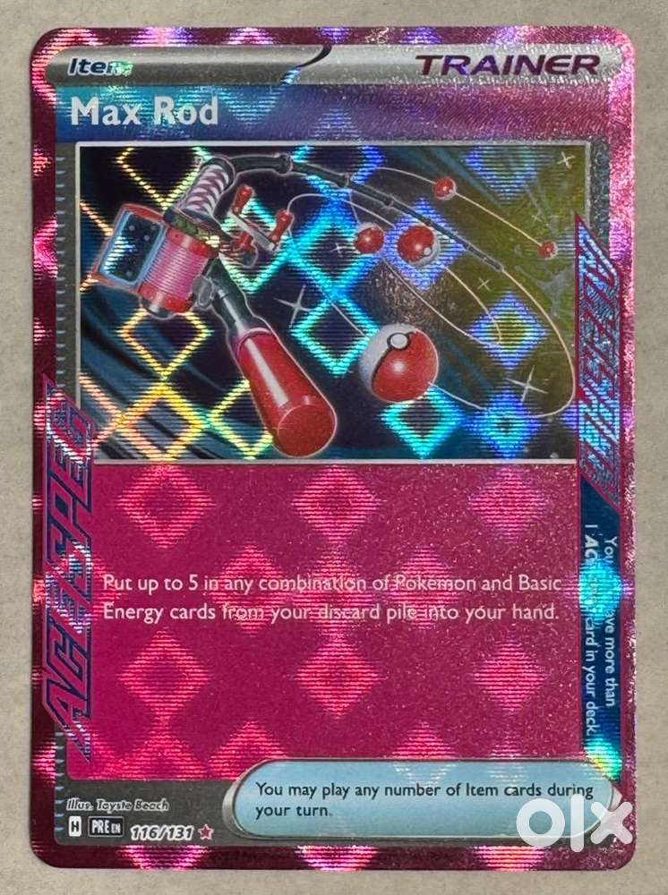 Pokemon TCG Max Rod Prismatic Evolutions ACE SPEC rare trainer card - Other  Hobbies in undefined, - 1843656076