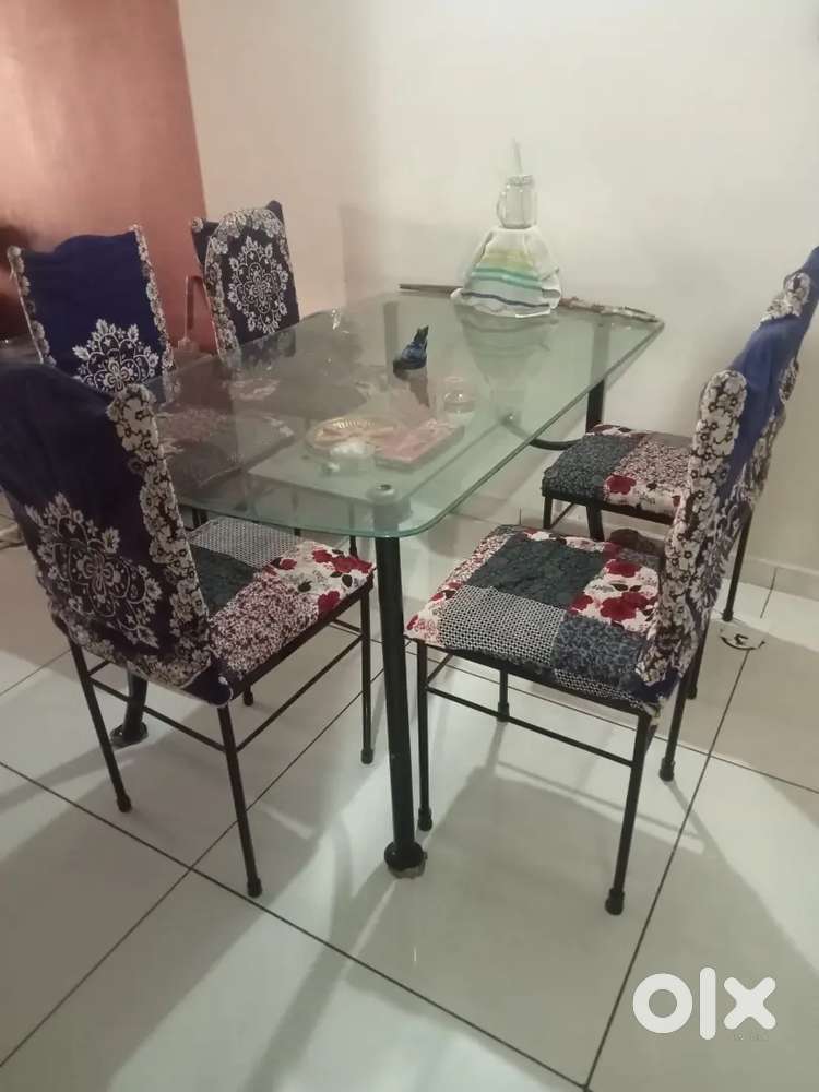Nice Glass Dining table and bad  with  MERTESES