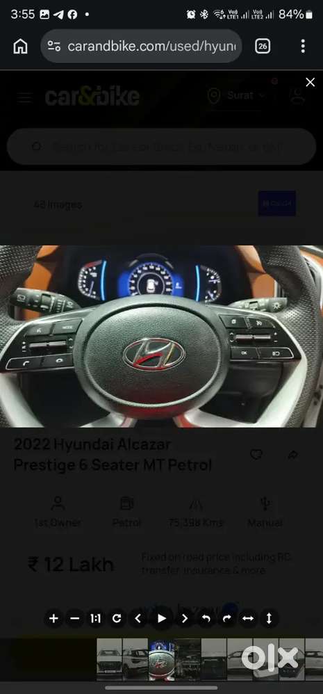 Hyundai Alcazar 2022 Diesel 80000 Km Driven