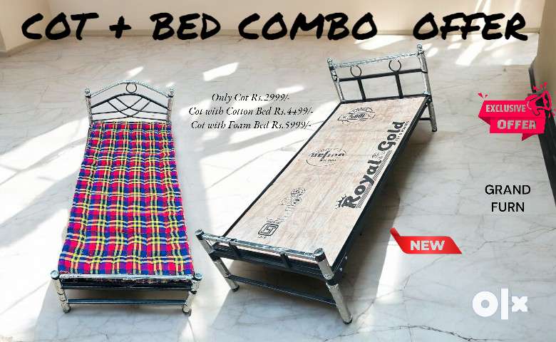 Steel cot bed clearance