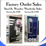 Wooden Wardrobe, Steel Wardrobe Almirah with mirror available