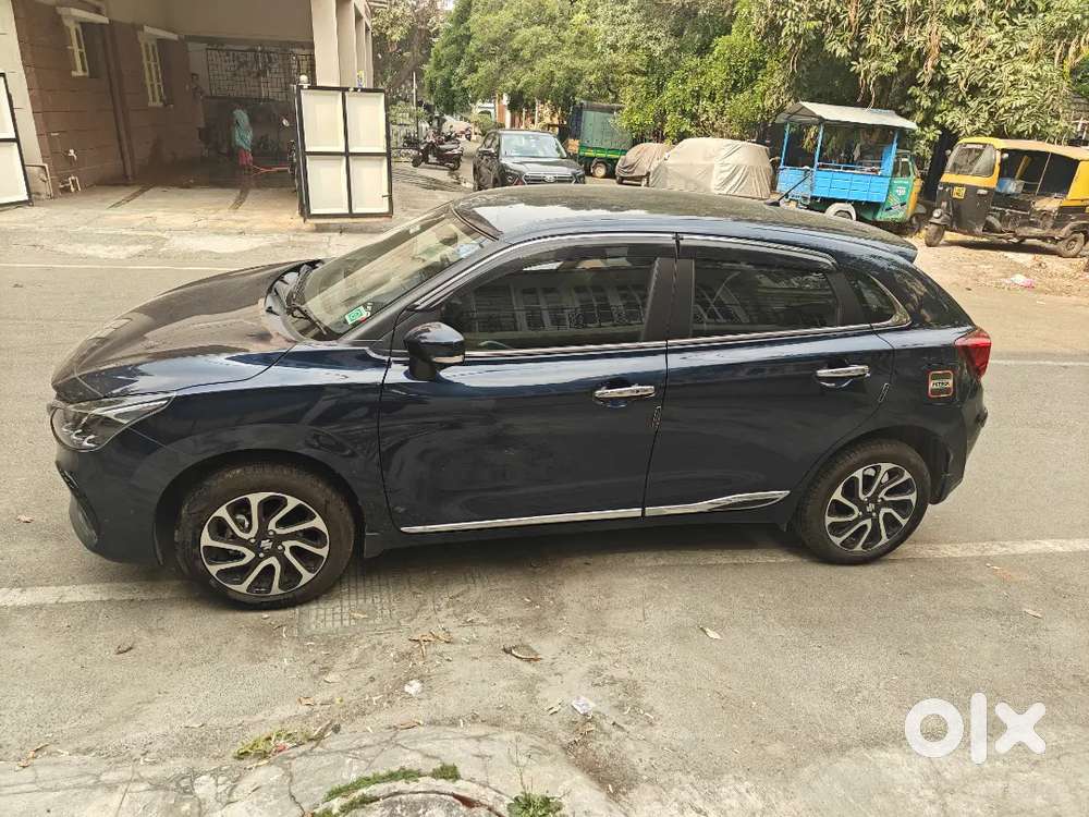 Baleno Car 2024 Top End Alpha Model Blue Color Single Owner
