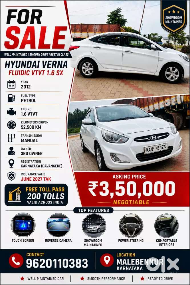 Hyundai Verna Fluidic Petrol Manual 2012