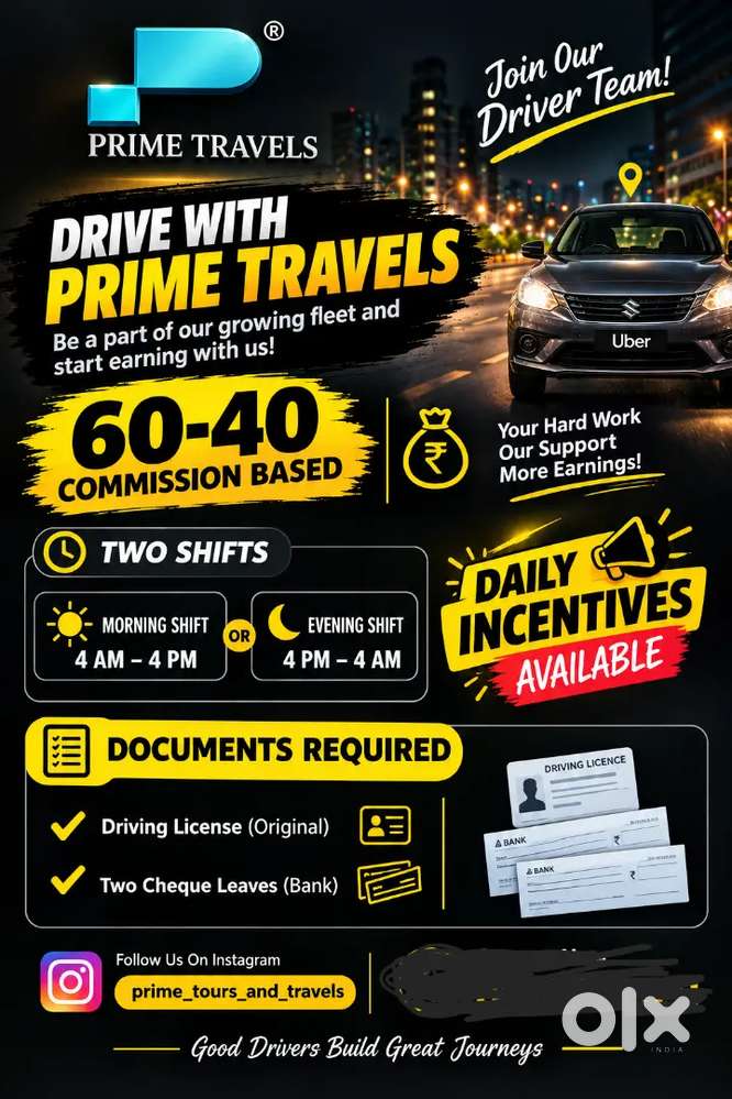 Wanted Drivers For Uber Cars