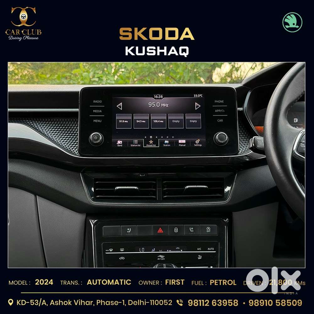 Skoda Kushaq 1.0 Tsi Style At (6 Airbags), 2024, Petrol