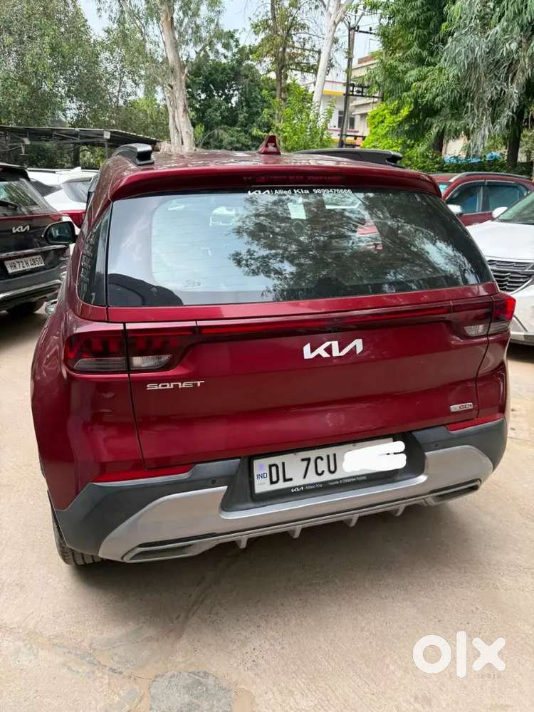 Kia Sonet Htx Turbo Dct Petrol 2023 Red Color