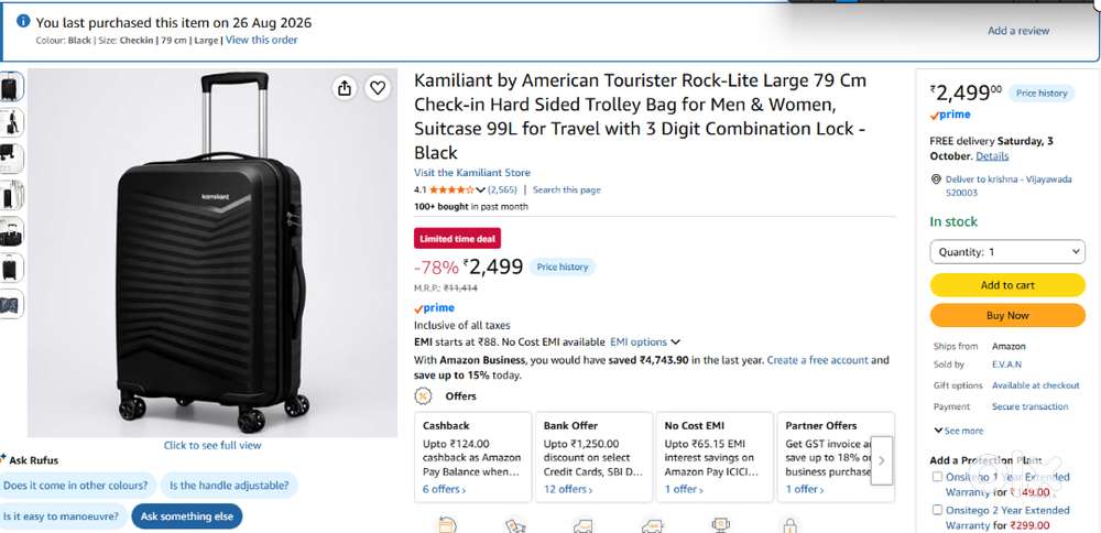 American Tourister  Trolley Bag