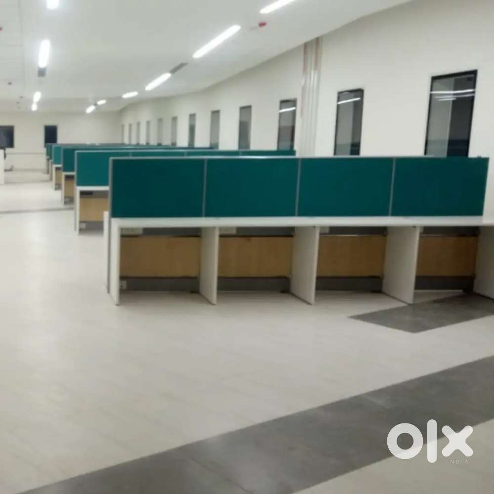 Office workstation. Floor mats. Glass partition. Almunium partition