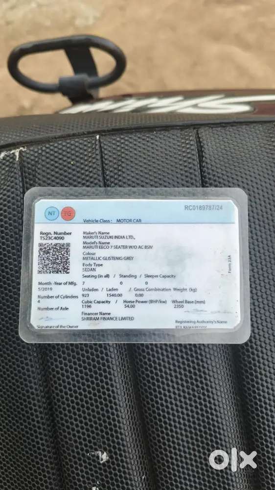 2nd Owner Maruti Eeco 2019