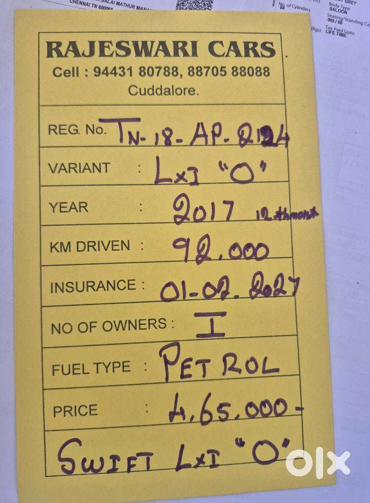 Maruti Suzuki Swift Lxi, 2017, Petrol