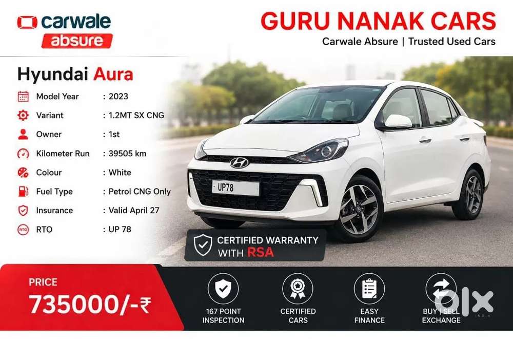 Hyundai Aura 1.2 Sx Cng, 2023, Cng & Hybrids