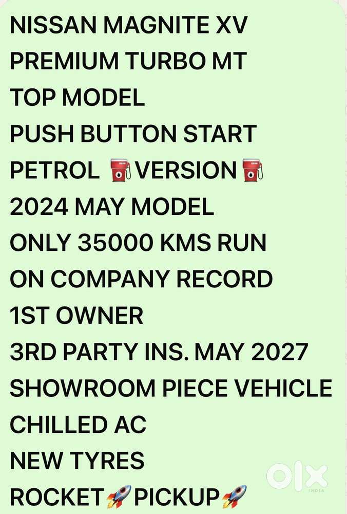 Nissan Magnite 1.0 Xv Premium Turbo (o), 2024, Petrol