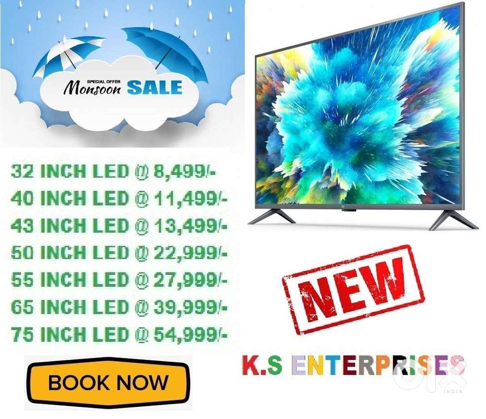 43 INCH LED TV, SMART, 4K UHD LED TV IN 13,499/- ONLY.