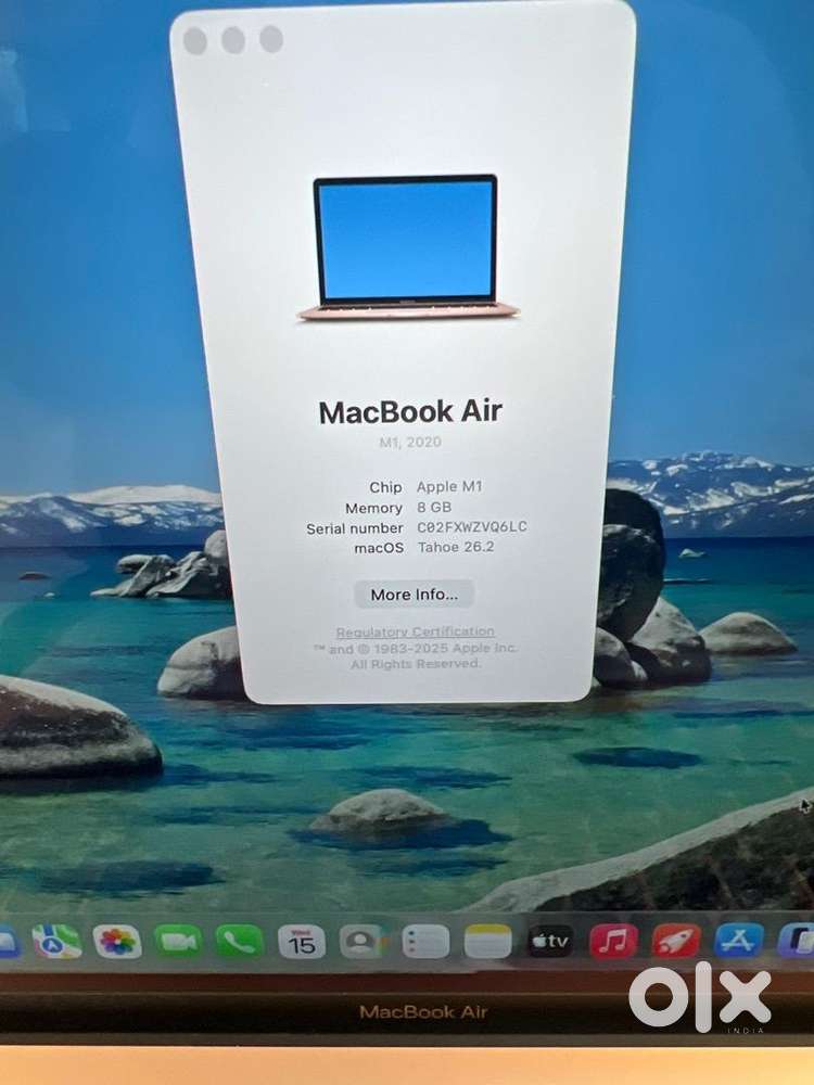 MacBook Air M1 ,2020) Chips Apple M1 Memory 8 GB 256 SSD Brand ne