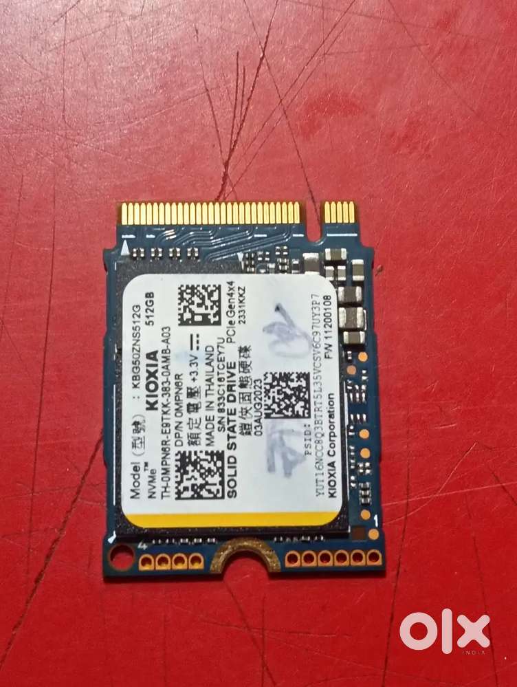 Kioxia 512 gb gen 4 nvme ssd perfect working and new looking