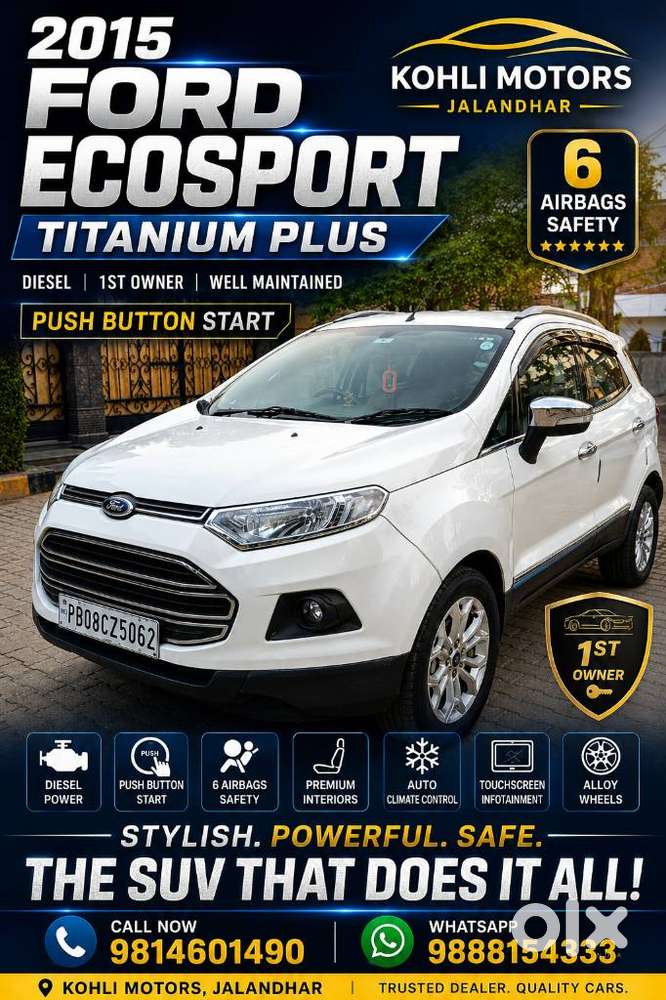 Ford Ecosport 1.5 Tdci Titanium Plus Be, 2015, Diesel