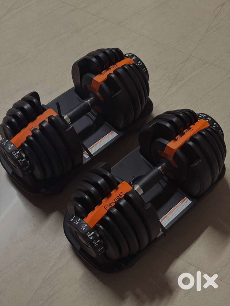 Flexnest Adjustable Dumbbells (upto24kg) Under Warranty