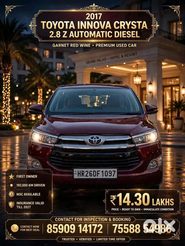 Toyota Innova Crysta 2017 Diesel