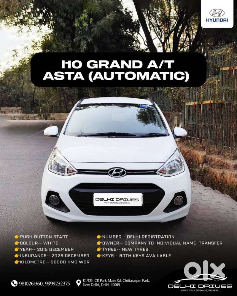 Hyundai Grand I10 At Asta, 2015, Petrol