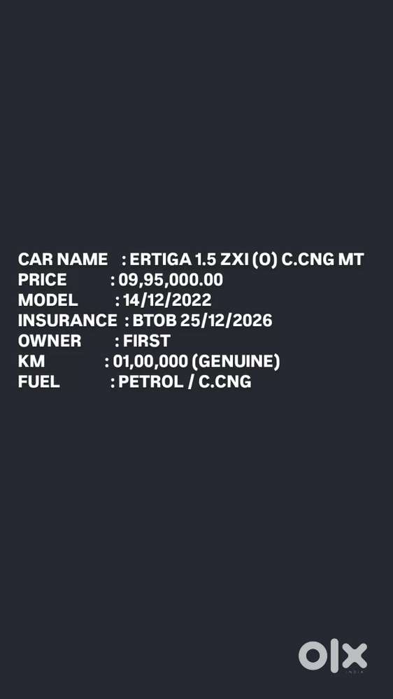 Maruti Suzuki Ertiga Zxi (o) Cng [ ], 2022, Cng & Hybrids