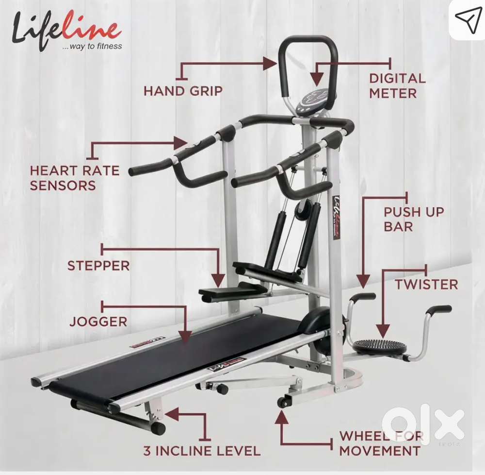 Lifeline 3 in 1 Deluxe Manual Treadmiil machine