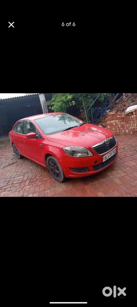Skoda Rapid 2012 Flashy Red Colour Cng & Petrol Gadi Ek Number H