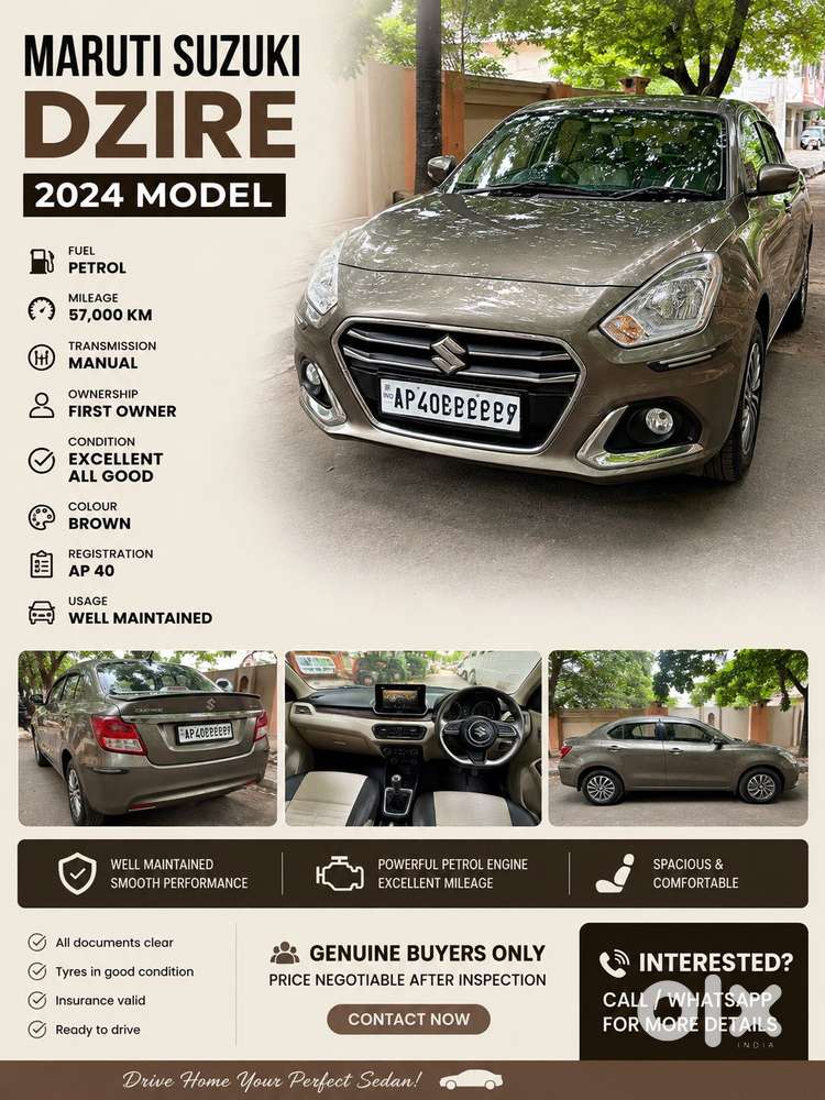 Maruti Suzuki Swift Dzire Vxi(o) Mt, 2024, Petrol
