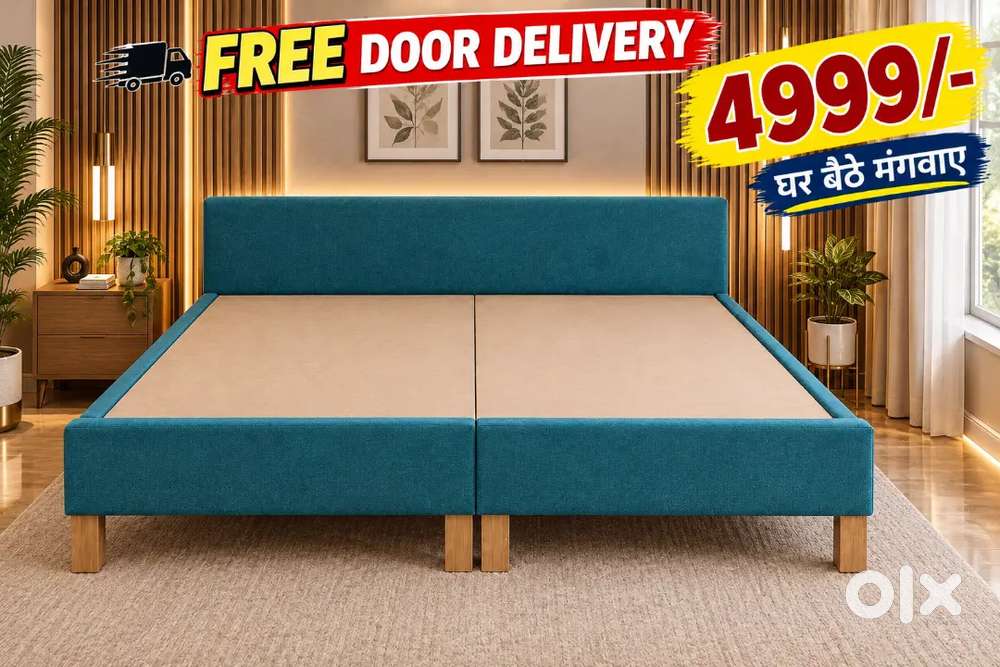 FREE DELIVERY DOUBLE BED WITHOUT STORAGE सबसे सस्ता घर बैठे मंगवाए