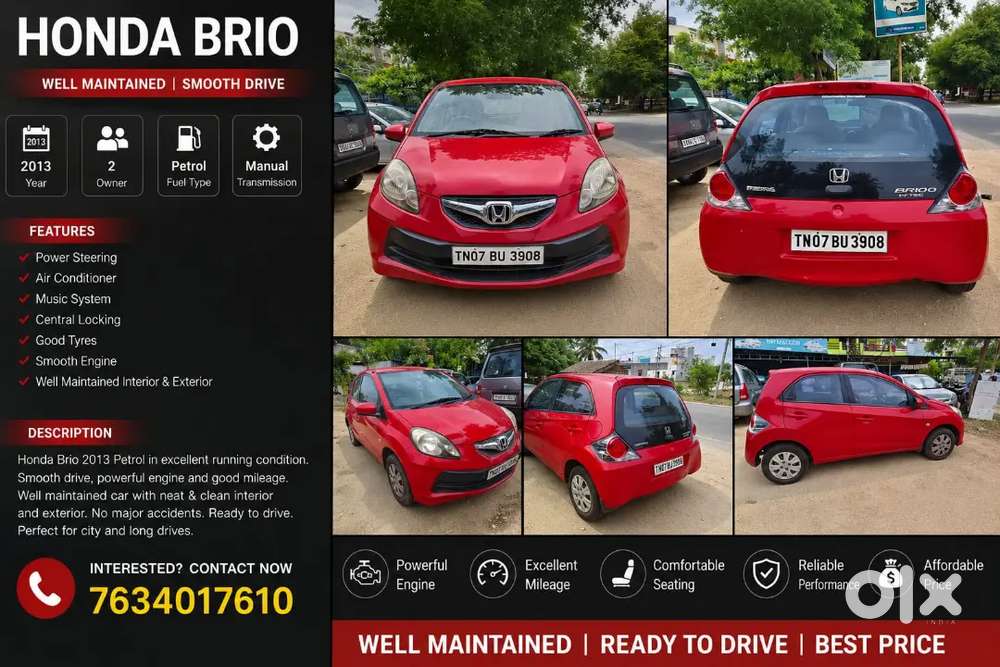 Honda Brio 1.2 Exclusive 2013 Manual Petrol