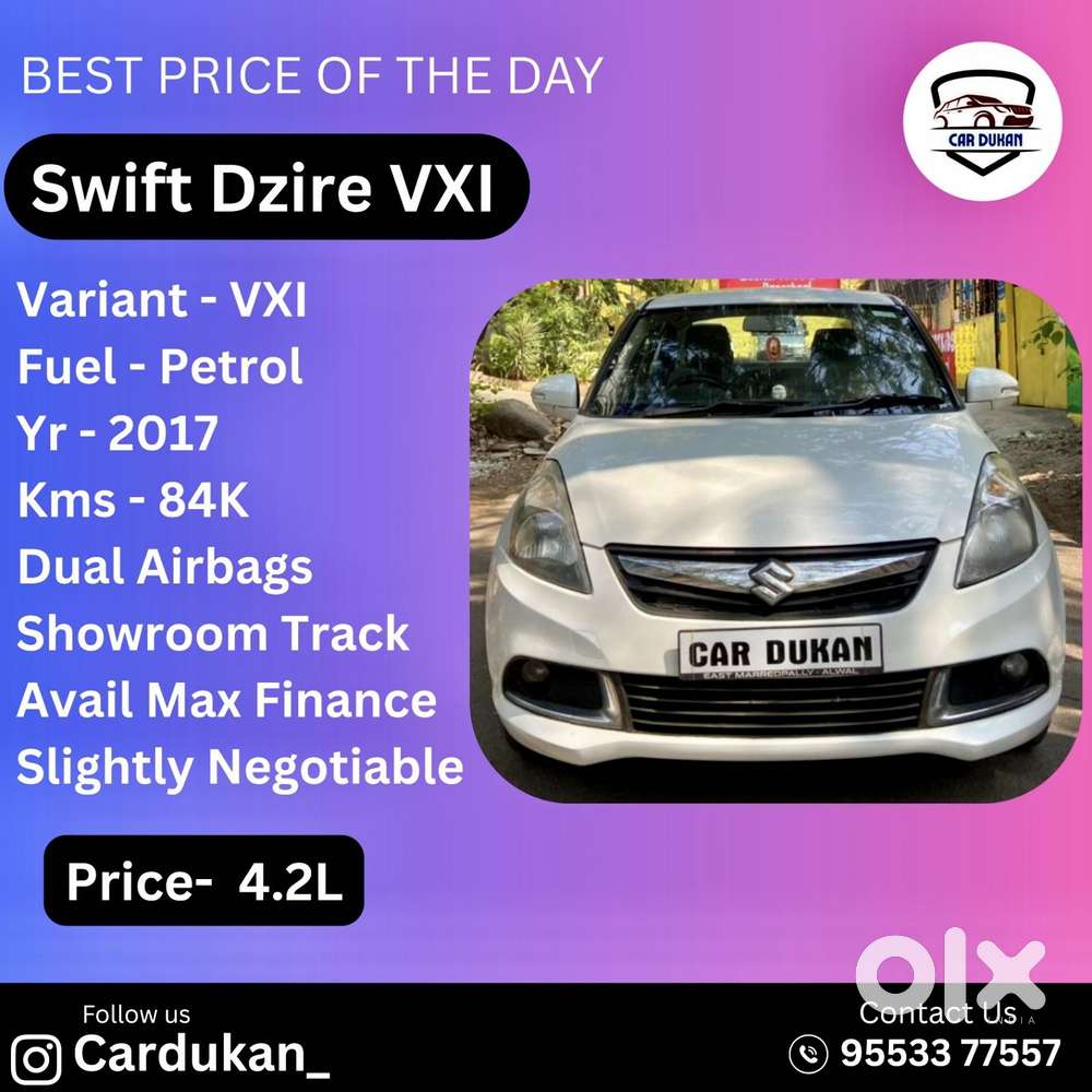 Maruti Suzuki Dzire 1.2 Vxi, 2017, Petrol
