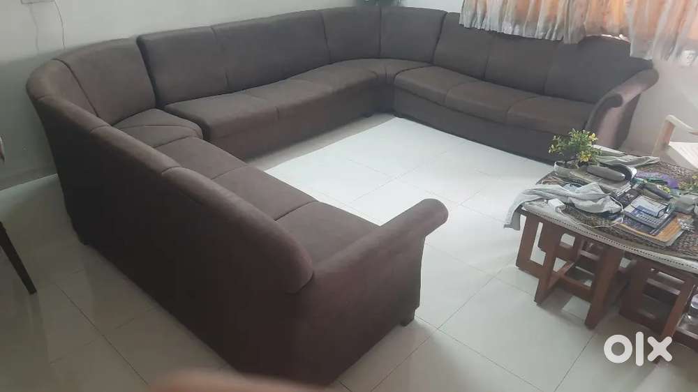 11 sitter c shape fabric sofa