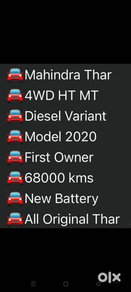 Mahindra Thar Lx Convertible Top Diesel Mt 4wd, 2020, Diesel