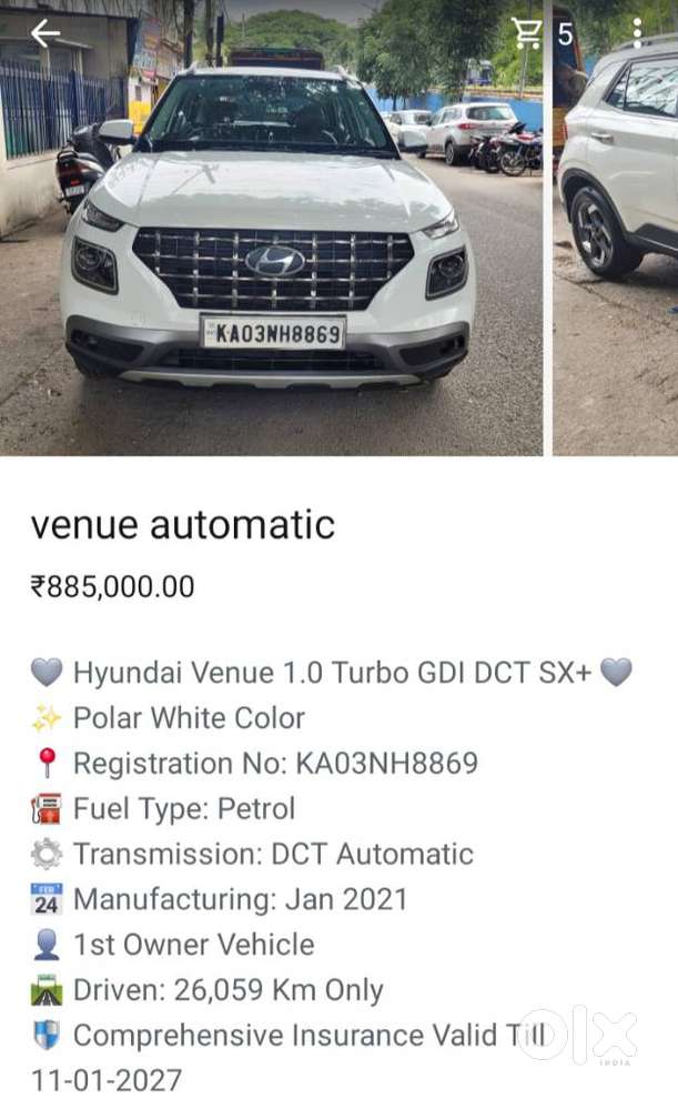 Hyundai Venue Sx Plus Turbo Dct, 2021, Petrol