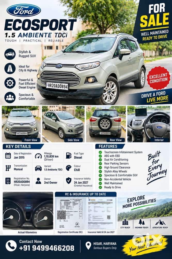 Ford Ecosport Diesel Manual 2015 Model