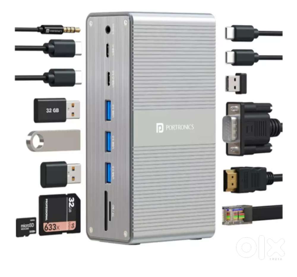 Patronics MPORT VAULT 13-in-1 Metal Docking station