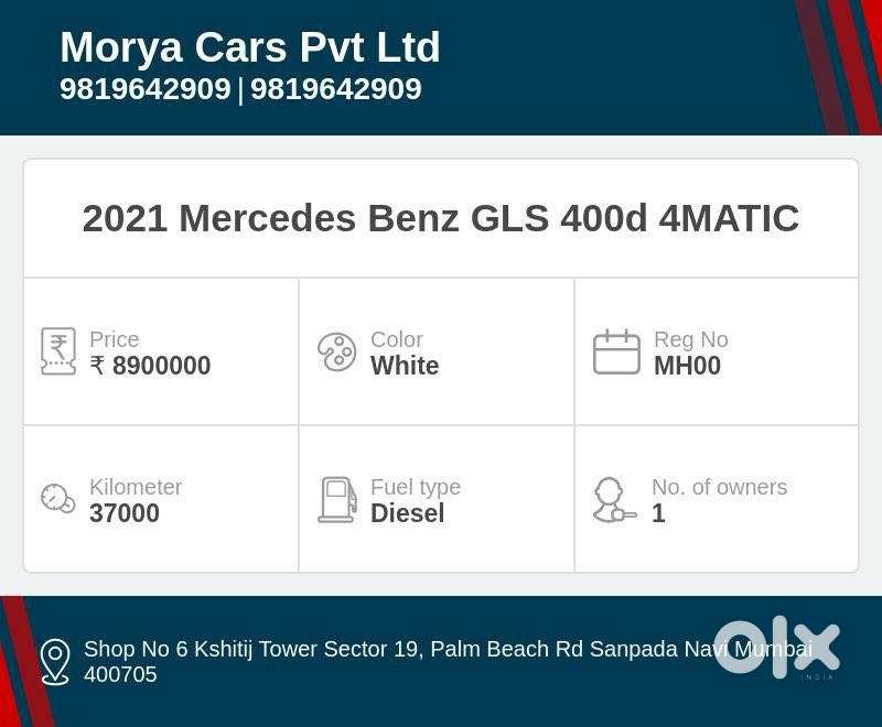 Mercedes-benz Gls 400d 4matic, 2021, Diesel